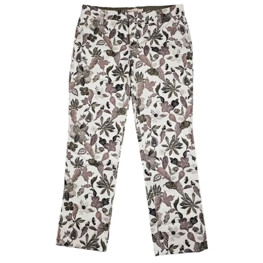 Tory Burch Women's Floral Leaf Printed‎ Trousers Size 27